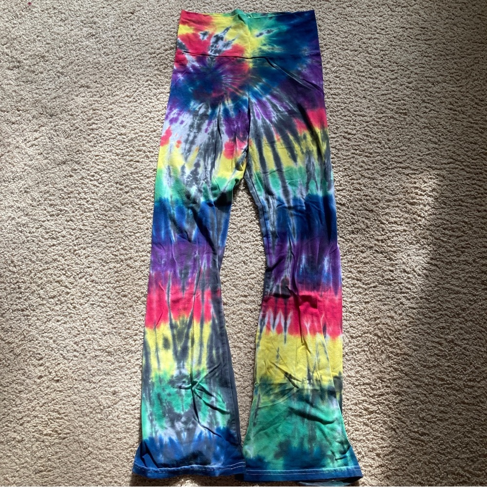 American Apparel tie dye flare pants